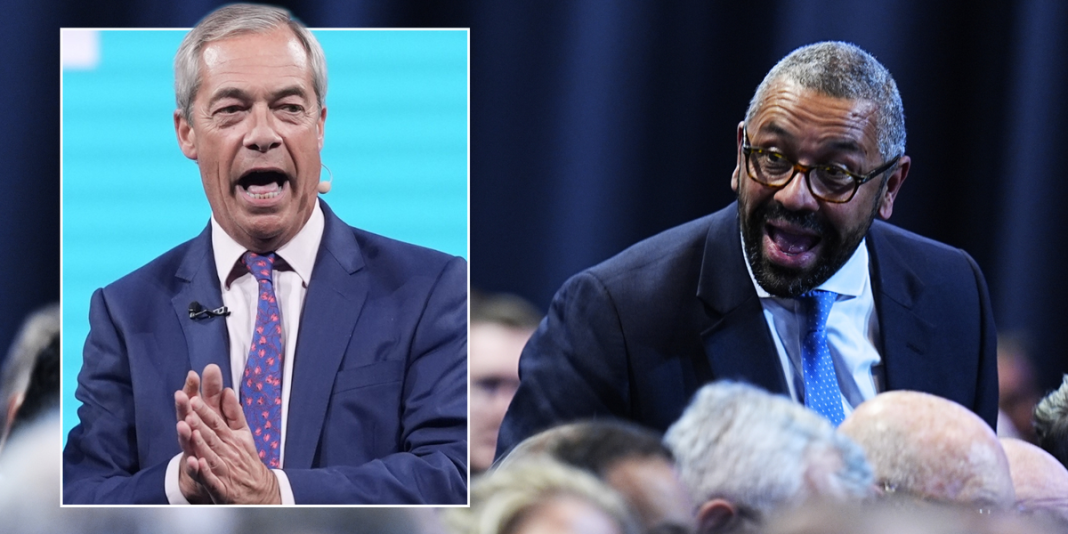 James Cleverly accuses Nigel Farage of being 'socialist' as top Tory turns guns on Reform UK