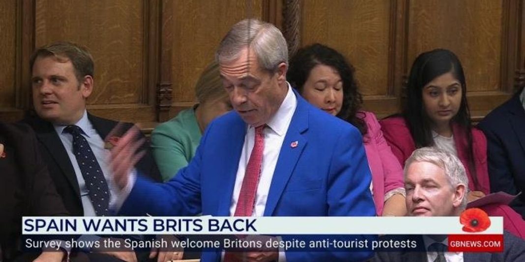Nigel Farage heckled by MPs as he unveils proposal to take Britain out of the ECHR