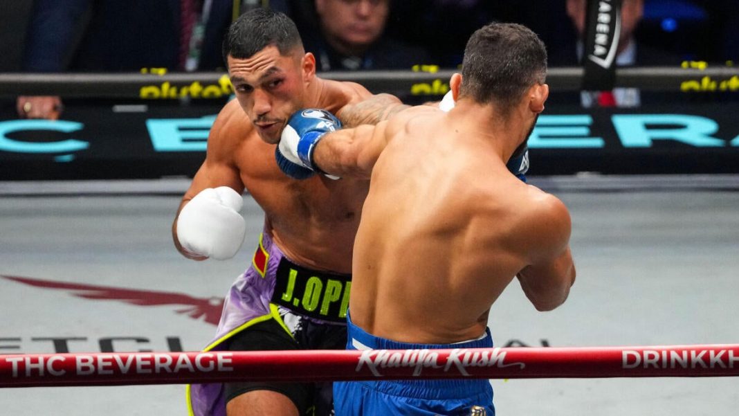 Jai Opetaia scores brutal knockout of Noel Mikaelian, calls out David Benavidez
