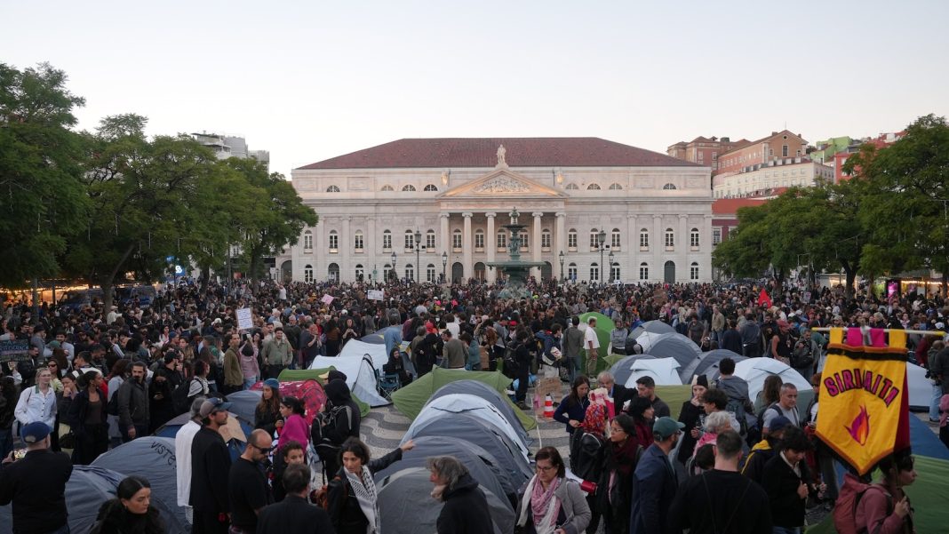 Portugal’s Parliament debates government spending plans as housing protests swell